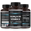 Vitamina K2 cu supliment de putere extra D3 Bone 