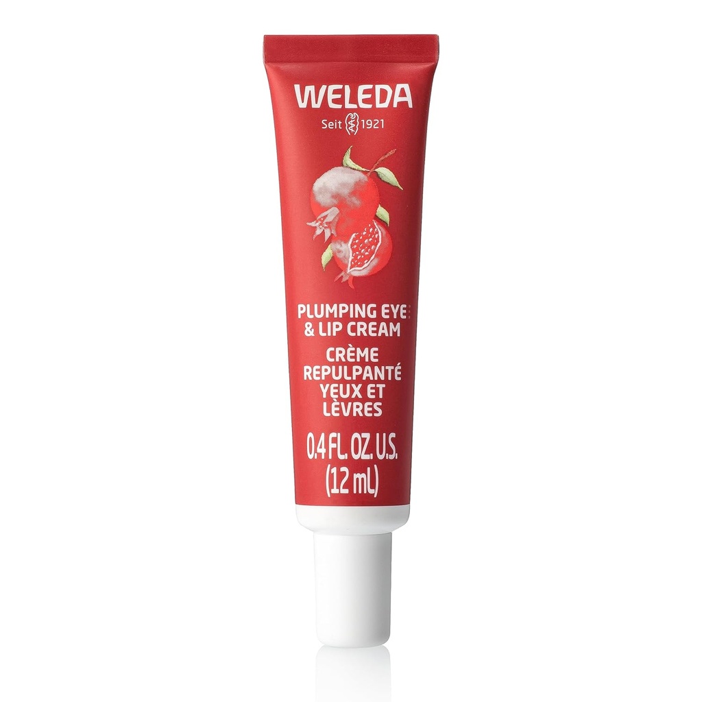 Weleda Plumping Eye & Lip Cream cu Peptides din Maca Root și rodie