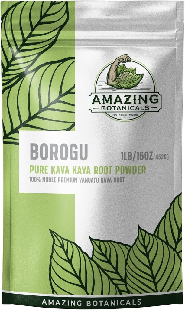 Botanica uimitoare Root Kava - Root Borogu Kava proaspat - 100% Nobil Kava-Kava 16oz/1lb, 1 Pound Bag de Pure Finest proaspete Vanuatu Kava rădăcină