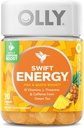 OLLY Swift Energy Gummy, Cafeina de ceai verde, B Vitamine, L Theanine, Adult Chewable Supplement, Ananas, 10 zile de aprovizionare - 30 Conte