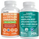 PrimeMD 21-in-1 Berberine Supliment cu Ceylon Cinnamon, Crom, Bitter Melon și extract de ceai verde (120 ct) &