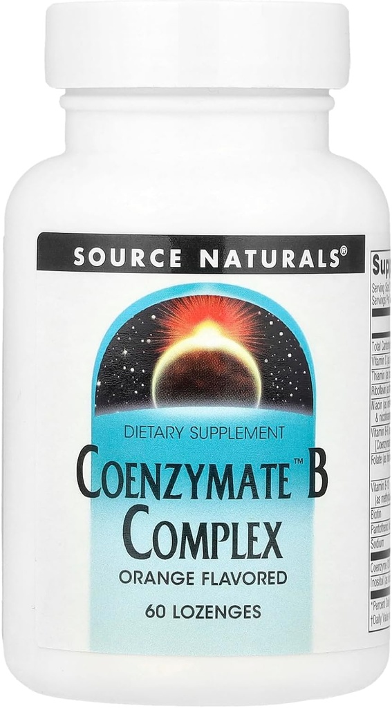 Sursa Naturals Coenzimate B Complex rapid Acting, rapid dizolvarea portocaliu - 60 Lozenges