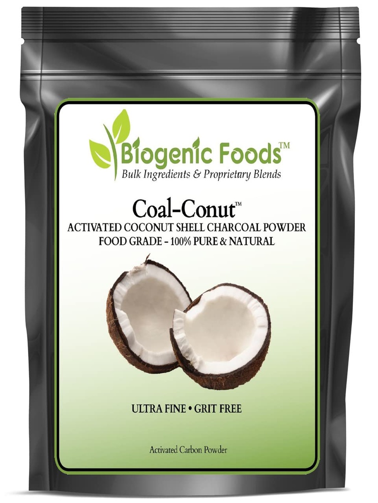 Coal-ConutTM - Activează Coconut Shell Charcoal Fine Husk Food Grade Powder (Ultra-Fine) - Utilizare organică aprobată