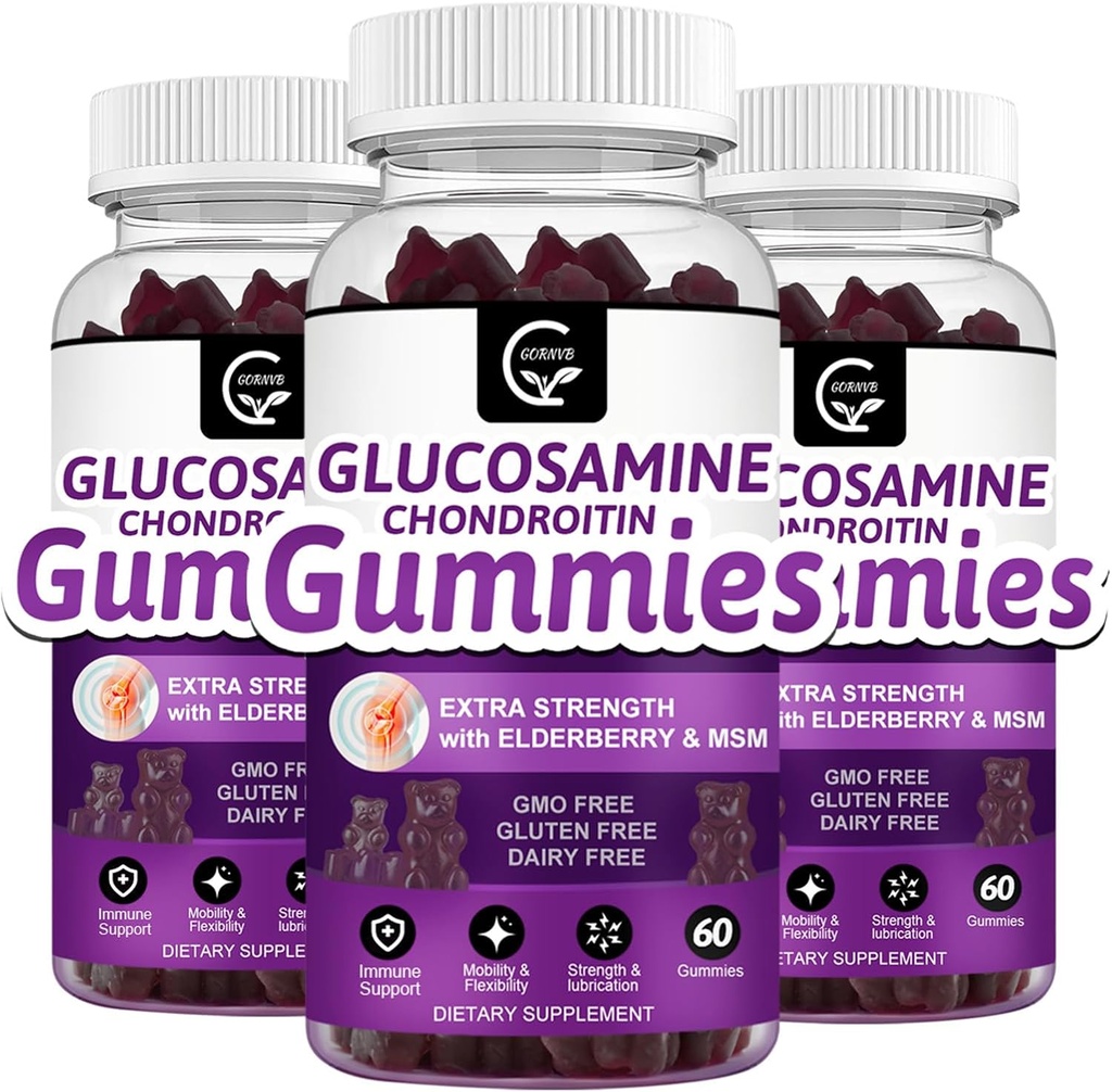Glucosamină Chondroitin Gumies cu MSM & Elderberry 