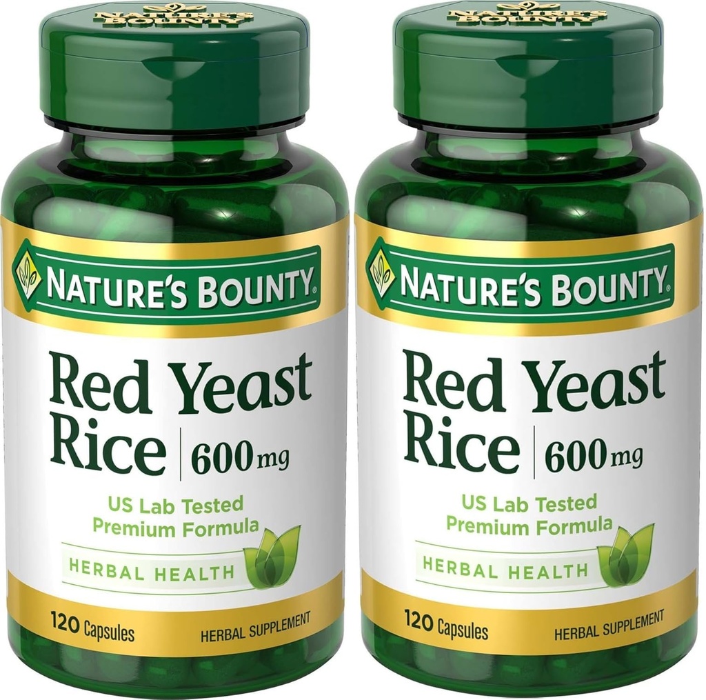 Natura's Bounty Red Yeast Rice 600mg 120 capsule (Pachet de 2)