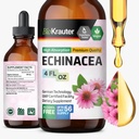 BIO KRAUTER Echinacea Drops - Natural Immune Supplement - Echinacea Tincture Supplement - Vegan, Alcool & Sugar Free Drops - 4 Fl.Oz.
