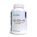 NuEthix Formulări NU-D3 + K2 - Vitamina D3 și K2 5000 ui Suplimente - ambalate cu Reishi Mushroom, Magneziu, & Zinc - 60ct, 60 Servings - Doar produse din Statele Unite ale Americii