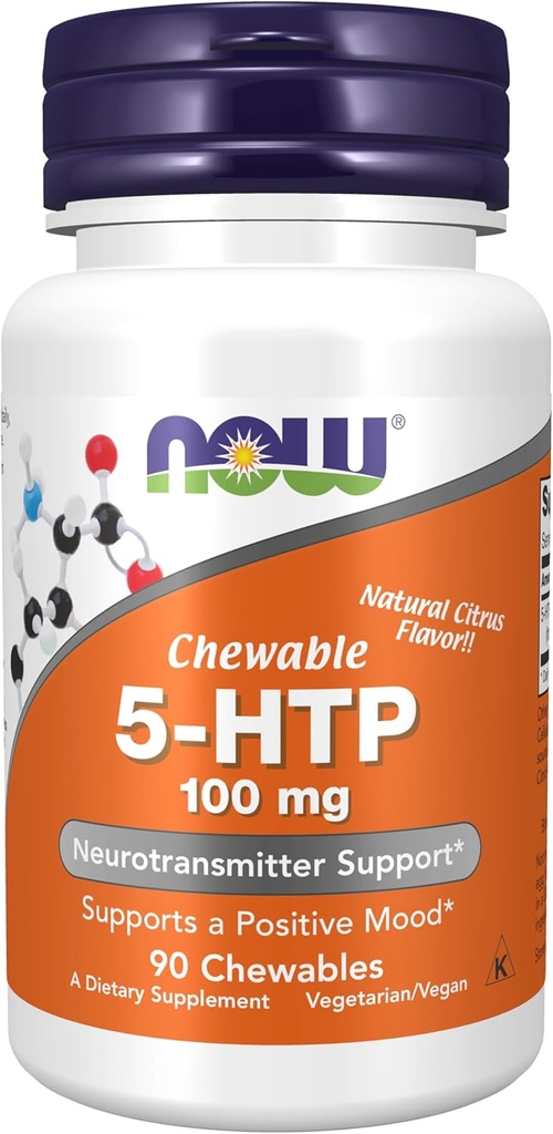 ACUM Alimente Suplimente, 5-HTP (5-hidroxitriptofan) 100 mg, Neurotransmițător Suport*, 90 Chewables