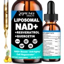 Suplimentul NAD, NAD lipozomal NAD Nicotinamidă Riboside Resveratrol 900mg Quercation, TMG, Vitamina B3, supliment lichid pentru regenerarea celulelor, longevitate, energie, Anti-Aging, Focus