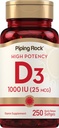 Piping Rock Vitamina D3 1000 UI 