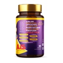 AJS Alpha GPC Nootrop Brain Supplement,Phosphatidilserine,St. John'sWort Ginkgo Biloba,Ashwagandha,Bacopa Monnieri,Pterostilbene,Magnesium Glycinate,Ginkgo Biloba,5-MTHF,Huperzine A 60CT,90 capsule