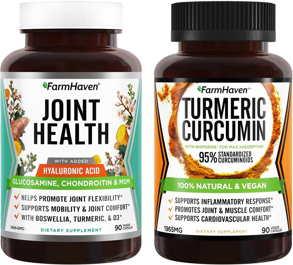 FarmHaven Turmeric Curcumin și Glucosamină Chondroitin