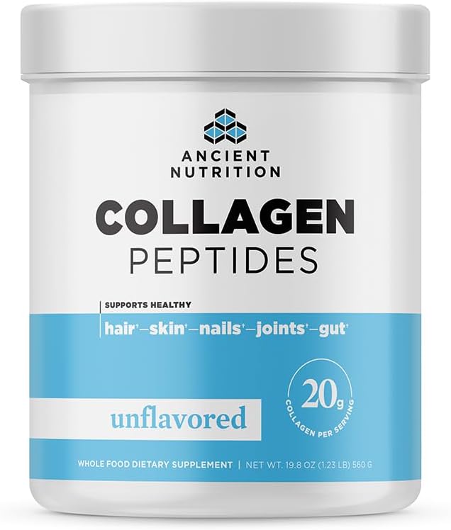 Colagen de nutritie antica Peptides, Colagen Peptides Powder, Colagen hidrolyzed nearomatizat, sustine pielea sanatoasa, articulatii, Gut, Keto si Paleo Friendly, 28 Serviri, 20g Colagen per Servire