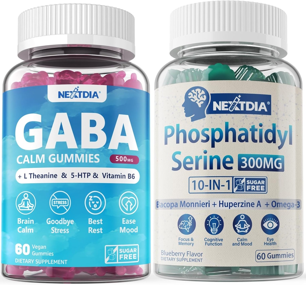 Bundle - Fosfatidilserină Gummies 120 Counts + GABA Gumies 120 Counts