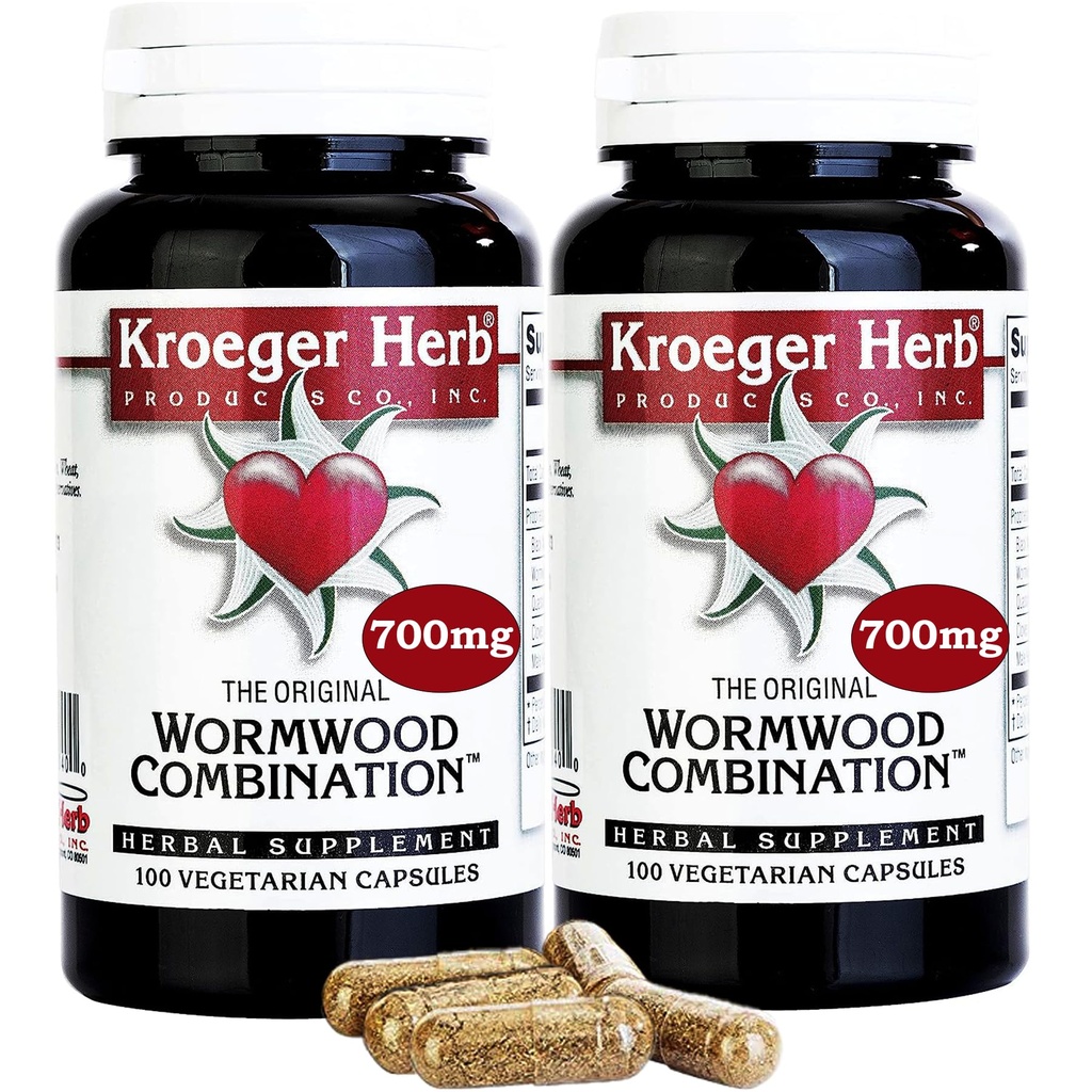 2 Pack - Kroeger Wormwood Combination, 100 V-Cap