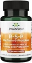 Swanson R-5-P (Riboflavin-5-Phosphat) - Vitamina B2 Supliment de promovare a energiei, metabolice și viziune Sănătate - Formula de wellness naturale - (60 capsule)