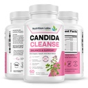 Candida Curățați Suplimentul pentru echilibru și suport, Candidase Detox, Femei și bărbați. Gut Health & Flora, nivelul pH-ului, Sănătate intestinală. Probiotice Lactospore®. Anti Drojdie Overgrowth W/ Oregano, Acid caprilic