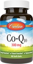 Carlson - Co-Q10, Co-Enzime Q10, 300 mg, Energy Production & Heart Function, 60 Softgels