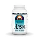 Sursa Naturals L-Lysine Free Form - Amino Acid Supplement Sustine formarea de energie si colagen - 100 capsule