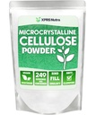 XPRS Pulbere din celuloză microcristalină Nutra - Pulbere din fibră de celuloză fără odoritate - 100% Supliment din celuloză cu pulbere pură este o fibră insolubilă pentru amestecul cu pilulă şi pastă de celuloză (1,10 lire sterline)