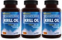 BioEmblem 3 Pack Antarctic ulei Krill 1000mg Softgels, Omega-3s Ulei cu niveluri ridicate de EPA + DHA, Astaxantină, și Fosfolipide, Sprijină sănătatea creierului, 18000Count non-GMO, Gluten gratuit, 90 zile de aprovizionare