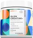Creatura GLDN - Creatina Monohidrat cu HMB pentru suport muscular sustinut si recuperare cu vitamina D3 si K2 pentru sanatate osoasa si comuna - Proiectat pentru femei si barbati - pulbere nearomata - 30 Serveste