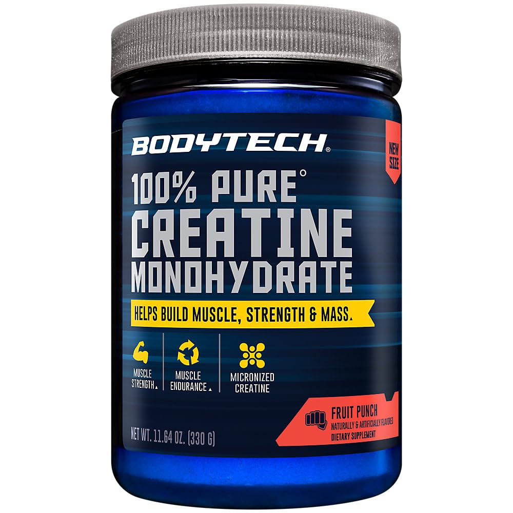 BodyTech Creatine Monohydrate Powder a Micronized a Fruit Punch (11.64 Oz./55 Servings)