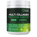 NATURĂ ŢINTĂ Multi-Collagen-Peptide-Powder - Colagen hidrolizat cu amestec energetic + Multivitamine & Minerale, Suporturi Energie Skin Coil & comun, Non-GMO, 35 Serviri