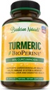 Curcumina turmerica cu BioPerine 1500mg - Suport inflamator natural si sanatos cu 95% Curcuminoide standardizate pentru potenta si absorbtie - 60 capsule cu Pepper negru