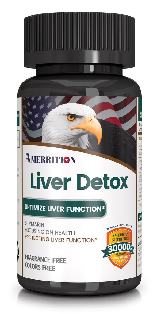 Supplement de suport hepatic cu lapte Thistle Silimarin, Extract de anghinare, Turmeric - Funcţia optimă a ficatului şi Digestive Health 