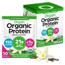 Orgain Organic Vegan Proteine pulbere, Vanilla Bean - 21g Proteina plantelor, 5g Prebiotic Fiber, Carb scăzut, Nu Ingrediente Lactoză, Nu Adăugat zahăr, Non-GMO, Pentru Shakes & Smoothies, 10 pachete de călătorie