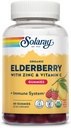 SOLARAY Organic Elderberry Gummies w/Zinc & Vitamina C 