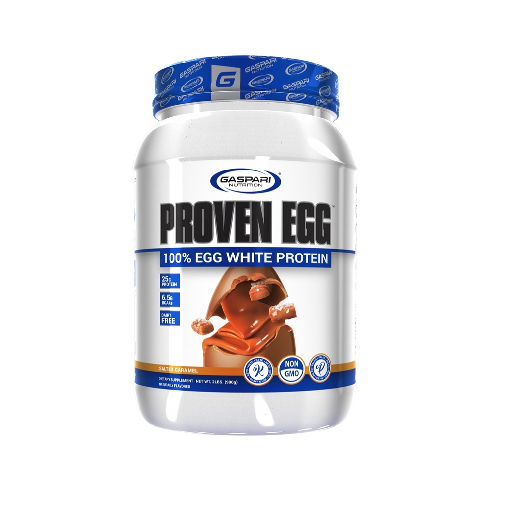 Gazpari Nutrition Provened Egg, 100% Egg White Proteine, 25g Proteine, Keto Friendly, Dairy and Lactoză Free, Soy Free (2 lbs, Salted Caramel)