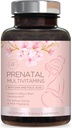 Vitamine prenatale pentru femei cu acid folic & DHA, suport pentru dezvoltarea creierului fetal cu Folate & Omega 3, Multivitamine cu vitamina A, C, D, B6, B12 & Fier, Supliment de sarcină - 120 Softgels