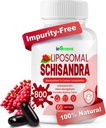800MG Extract organic Schisandra, Suplimentul Schisandra, Schisandra Berry Softgels pentru Suport Energetic, Sănătatea Ficatului, Protecţie Antioxidantă şi Wellness Digestive - 60 Softgels, Made in USA