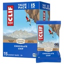 CLIF BAR - Bare de proteine energetice - Ciocolata Chip - Made with Organic Oats - Energy Bars - Non-GMO - (15 Pack)