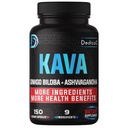 9in1 Kava Capsulele de 5 luni de aprovizionare 15:1 Extract de somn, Minte și suport imunitar - 9 Herbs naturale includ Ginkgo, Ashwagandha, Graviola, Valerian & More - 150 capsule Vegan