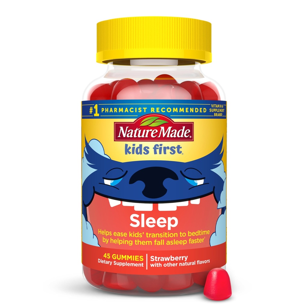 Natura a făcut copii primul somn Melatonin Gummies, 100% Drog-Liber de somn Ajutor, Copii de somn Gumies pentru somn odihnitor, 45 Conte
