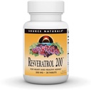 Sursa Naturals Resveratrol, pentru inimă și îmbătrânire sănătoasă* 200 mg - 30 comprimate
