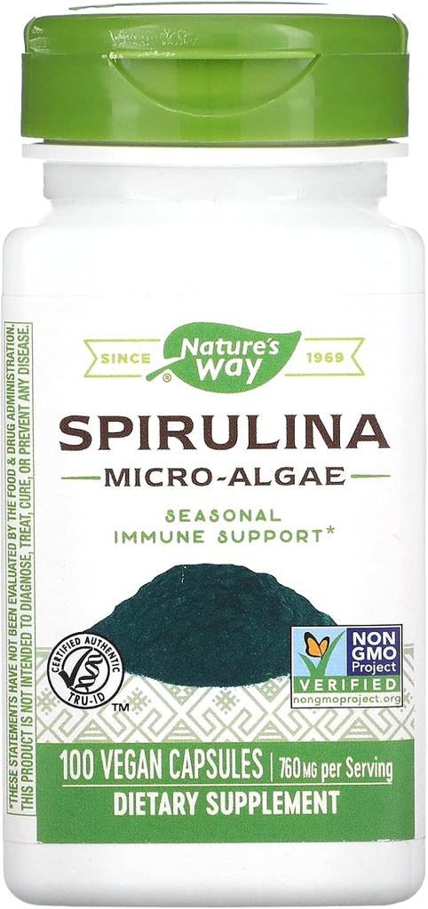 Calea naturii Spirulina Micro- Algae 380 mg 100 Veg Caps