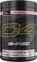 Cellucor C4 Ultimate Shred Pre Workout Pulbere, supliment metabolic cu extract de Cayenne + 300mg Cafeina + TeaCrine+Dynamine - Limonadă roz, 20 Serviri