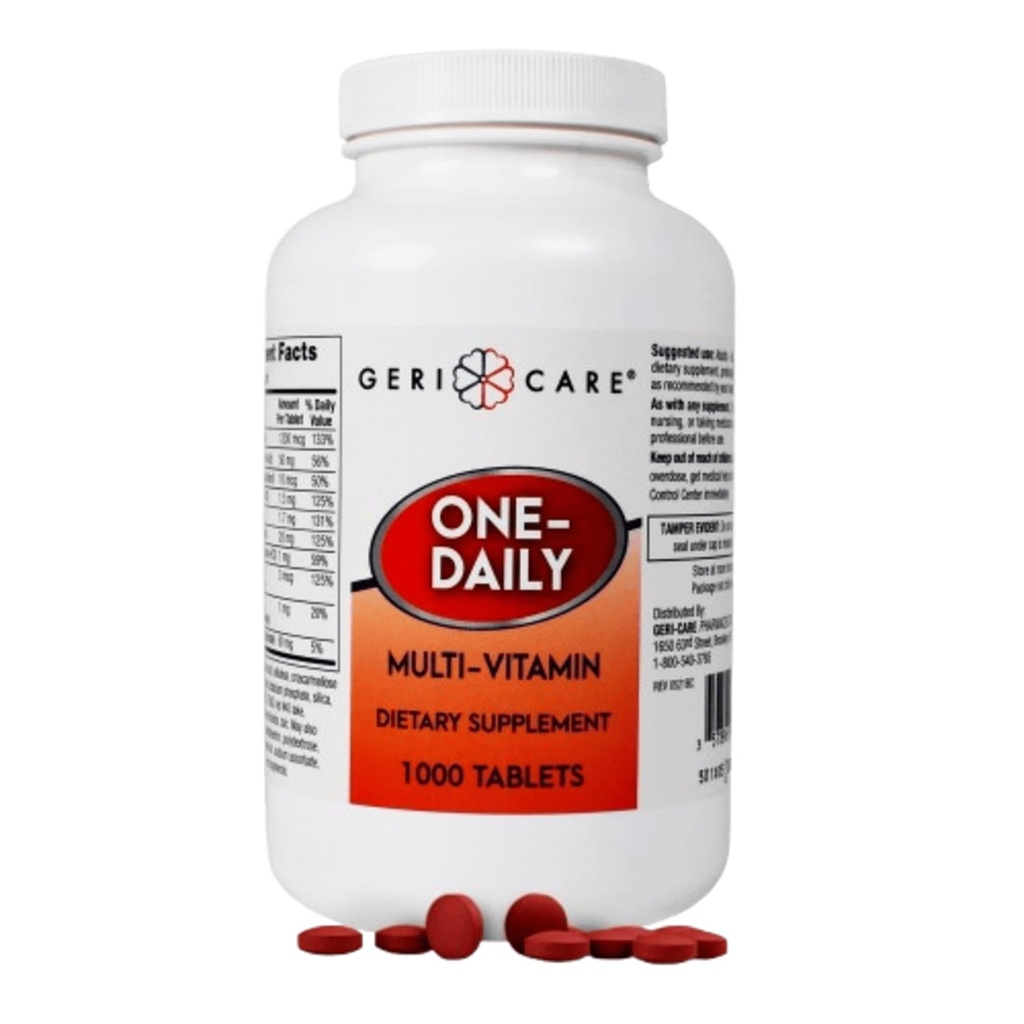 GeriCare comprimate cu o singură dată multi-vitamină Suplement dietetic, 1000 Conte (Pachet de 1)