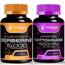 Capsule suplimentare cu nattokinază - 5000 FU - Enzime din extract de Natto pur japonez, inimă şi suport imunitar