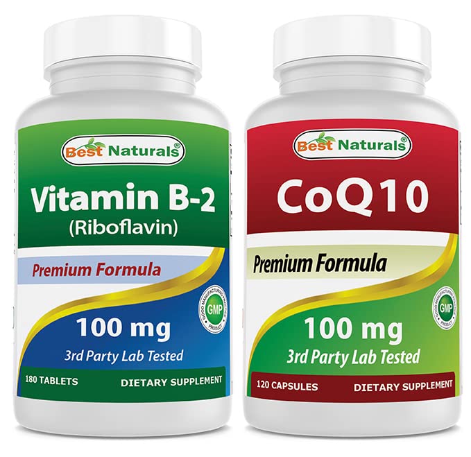 Cea mai bună vitamina B2 (Riboflavină) 100 mg & COQ10 100 mg