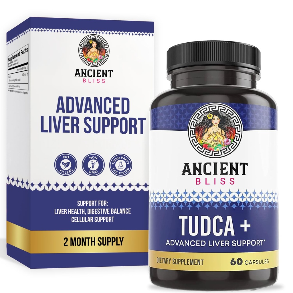 Tudca 500mg, 60 capsule (Tauroursodeoxicolic Acid)- Bile sare supliment suport hepatic, naturale gust amar- Vegan prietenos, non OMG, Gluten capsule libere de Bliss antic