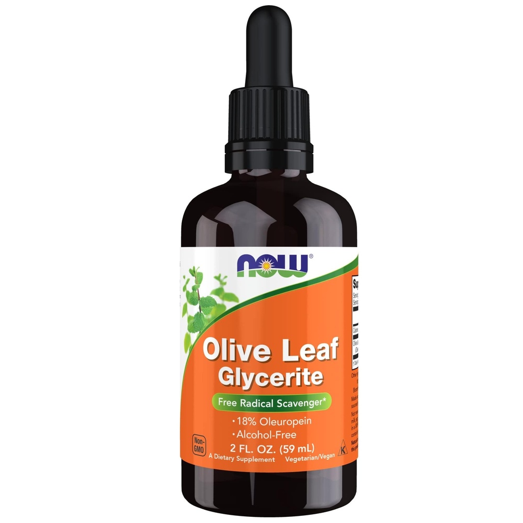 Acum alimente Suplimente, Olive Leaf Glicerite lichid, 18% Oleuropein, Dropper Inclus, gratuit Radical Scavenger*, 2-Once