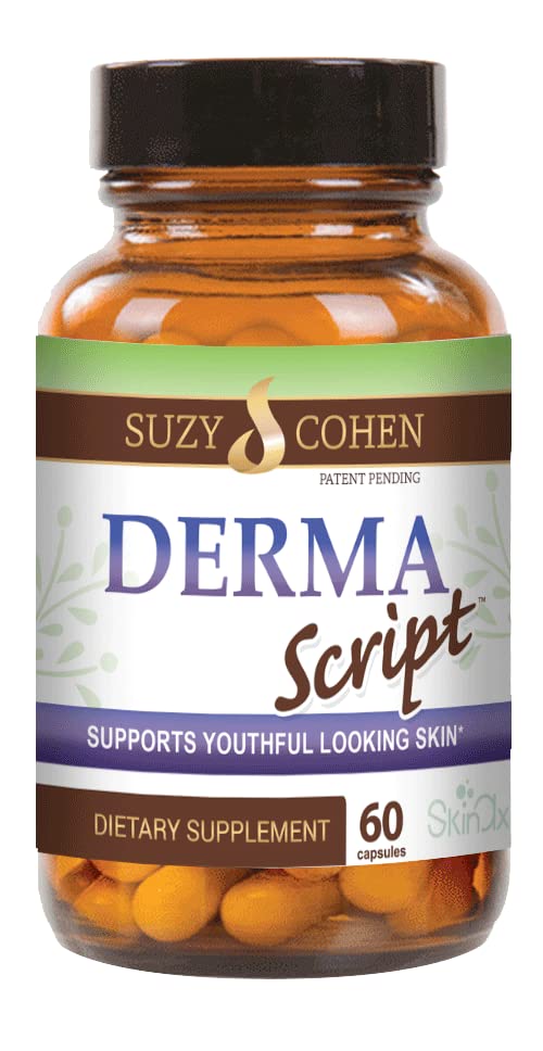 Script Essentials DermaScript Clear Skin Probiotic- Suplimentul de îngrijire a pielii - Biotin Face Supplemnt - Lupte Acnee, Uscăciune, Iritație și Erupții cutanate (60 capsule)