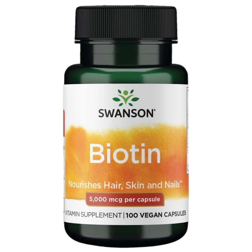 Swanson Biotin Vitamina B7 5000 mcg 100 capsule