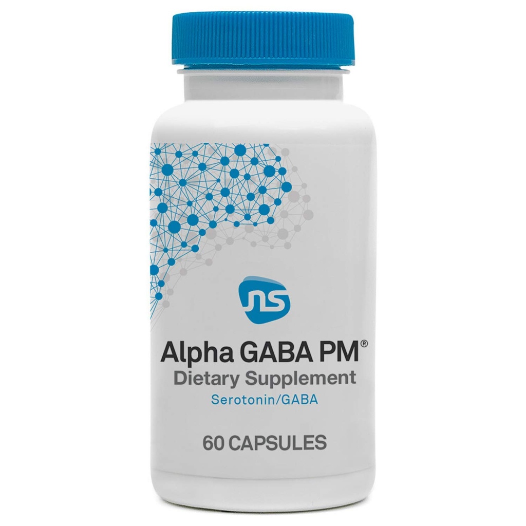 NeuroScience GABA PM Calm de somn Ajutor pentru adulţi - 400 mg L Theanină Supliment cu 5 HTP pentru suport cerebral & Magneziu pentru somn - Soothe a Overactive Minte & Racing Gânduri (60 capsule)