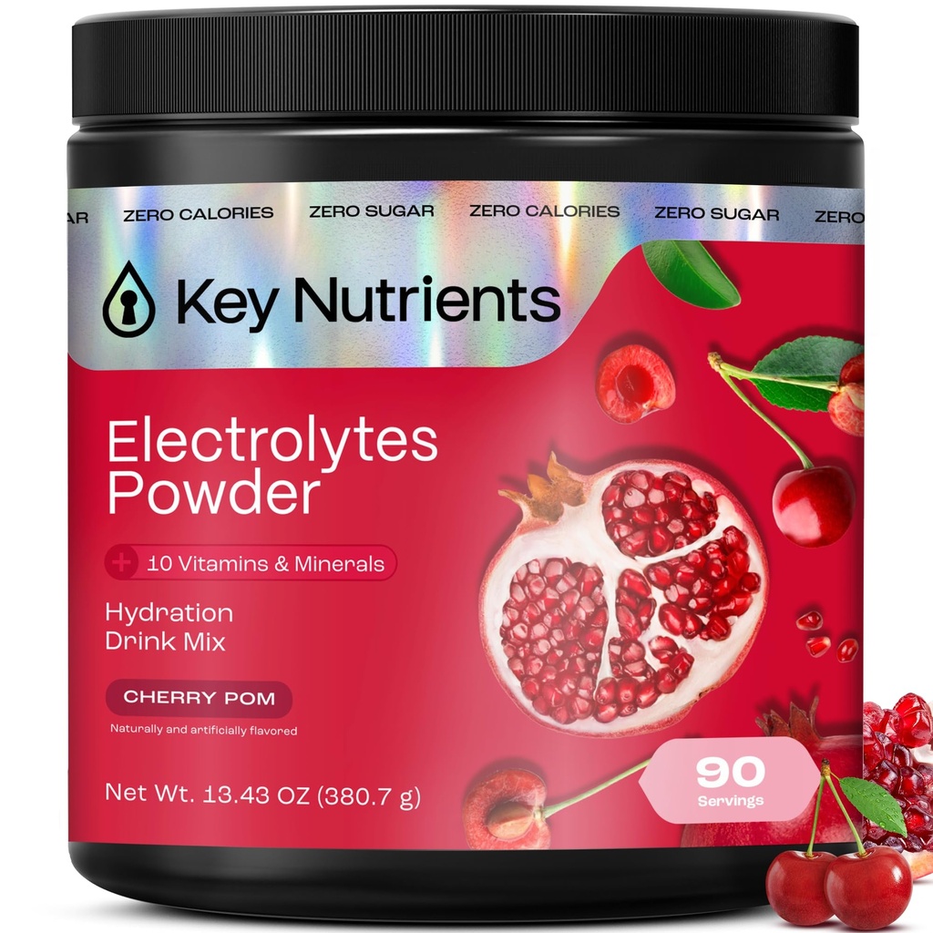 KEY NUTRIENTS Multivitamine Electroliti Pulbere fără zahăr - dulce cireșe Powder Electrolit - Endurance & Energy Supplement - Hydration Powder - No Calories - 90 Servings - Made in USA